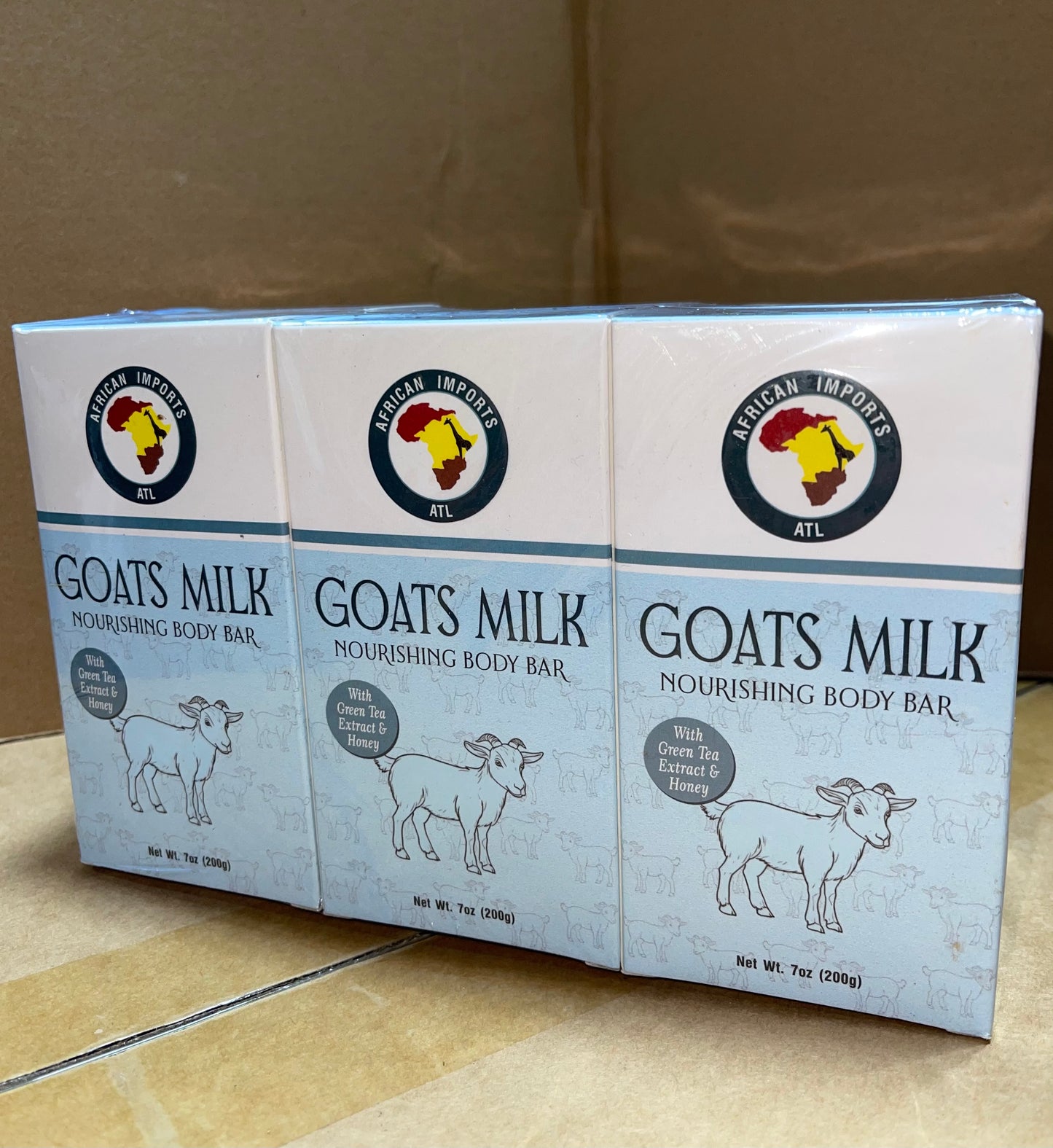 AFRICAN IMPORTS ATL GOATS MILK NOURISHING BODY SOAP BAR 6CT