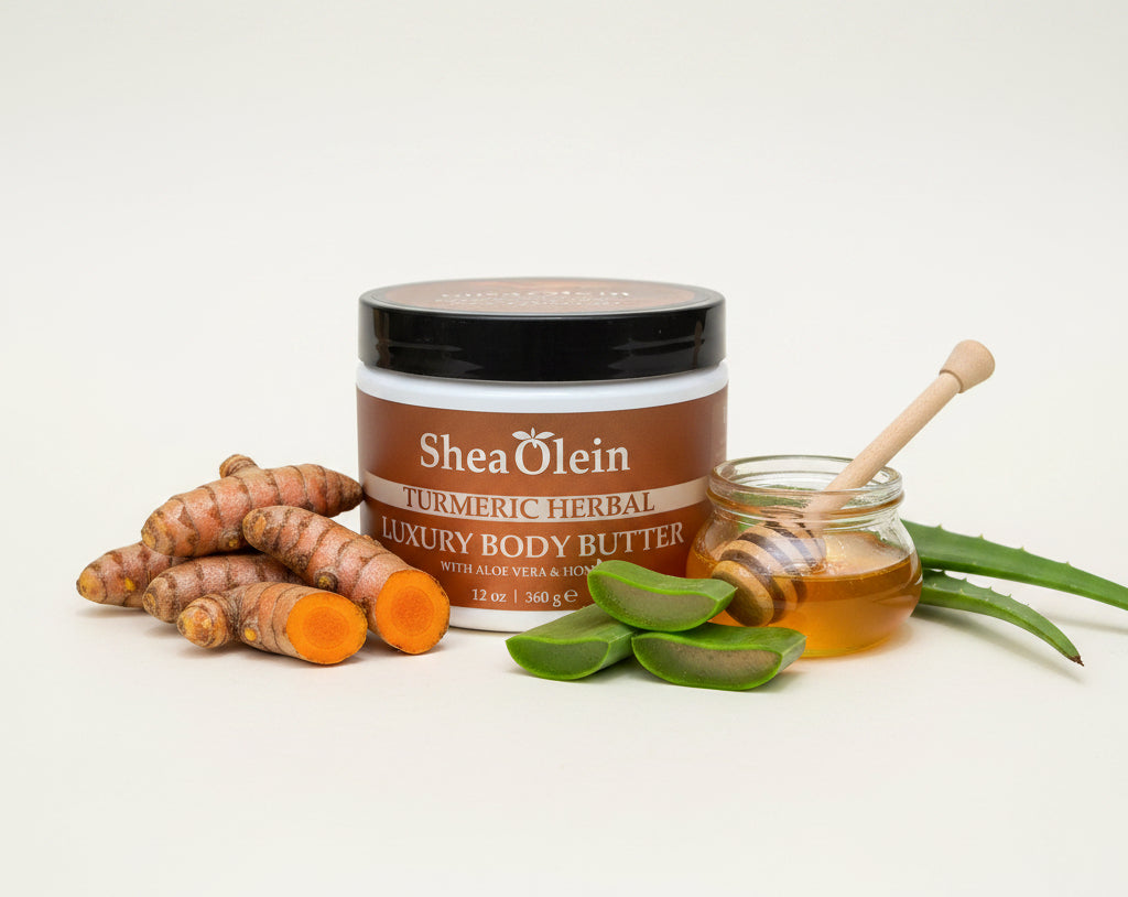 SHEA OLEIN LUXURY BODY BUTTER 12oz | TURMERIC HERBAL