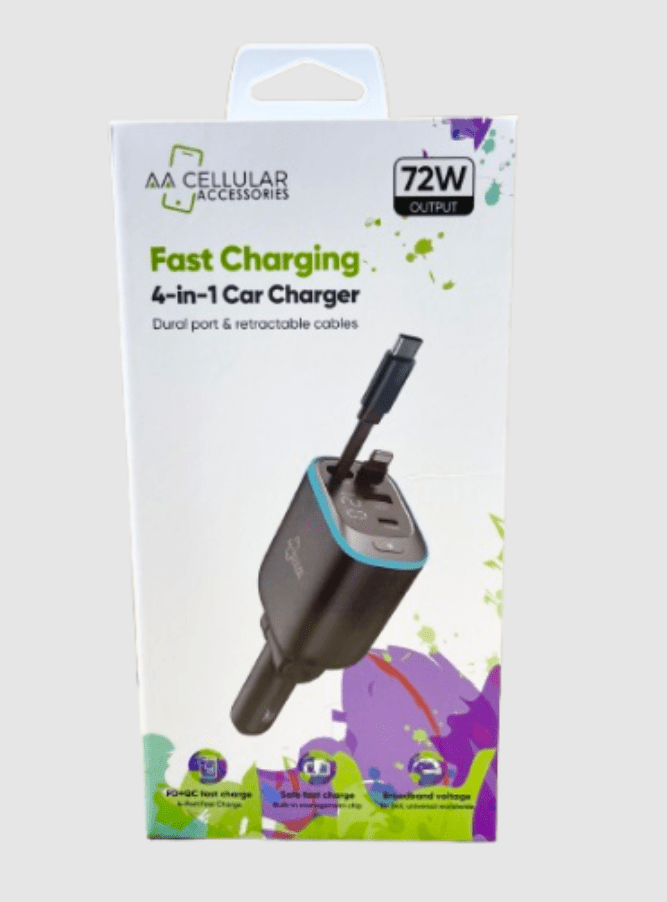 AA - Fast Charging 4 IN 1 CAR CHARGER PORT 72W - CA72 - SmellsPlus