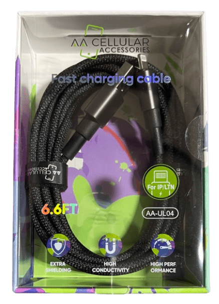 AA FAST CHARGING CABLE 6.6FT USB TO IP - SmellsPlus