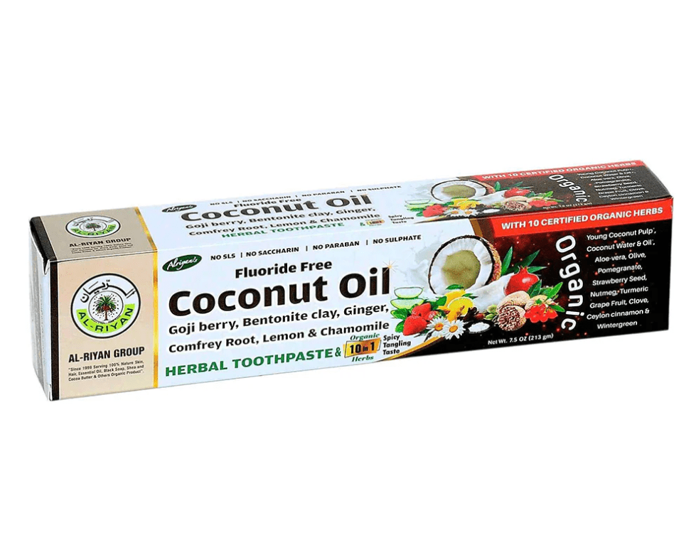 AL - RIYAN Coconut Oil 10 in 1 Herbal toothpaste 6ct - SmellsPlus