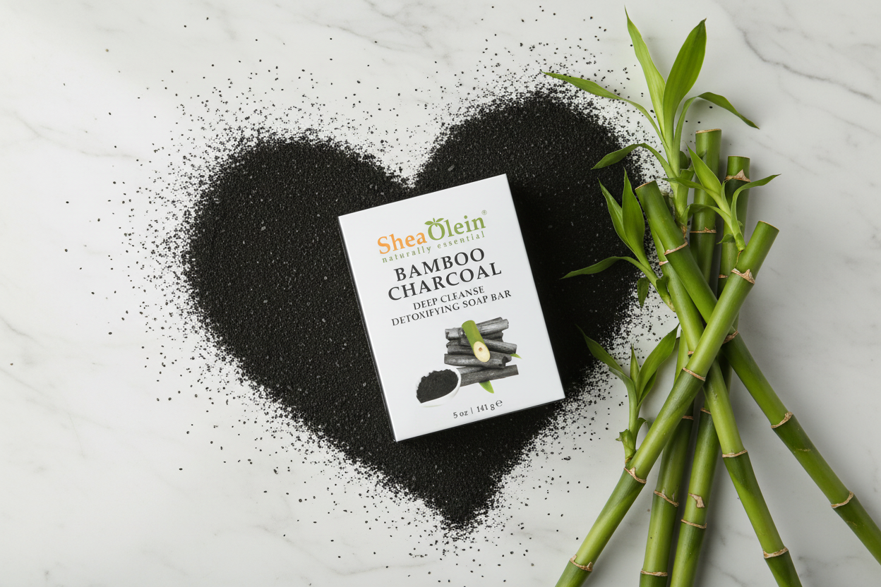 Shea Olein ACTIVATED BAMBOO CHARCOAL Soap Bar Single 1CT