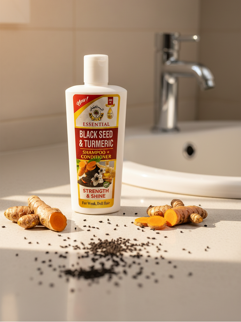 AL-RIYAN Essential Black Seed & Turmeric Shampoo + Conditioner 13oz