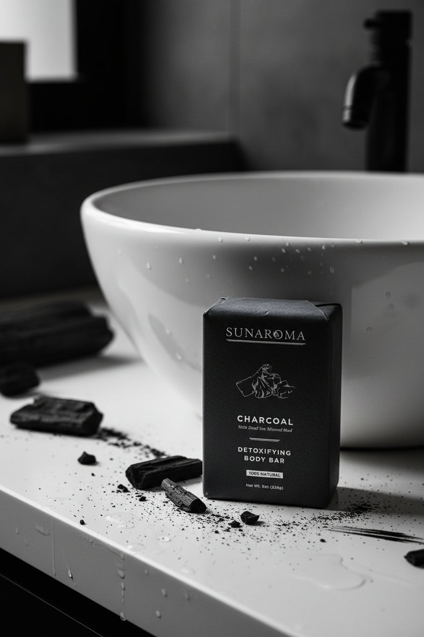 Sunaroma Detoxifying Soap Bar Single 8oz CHARCOAL