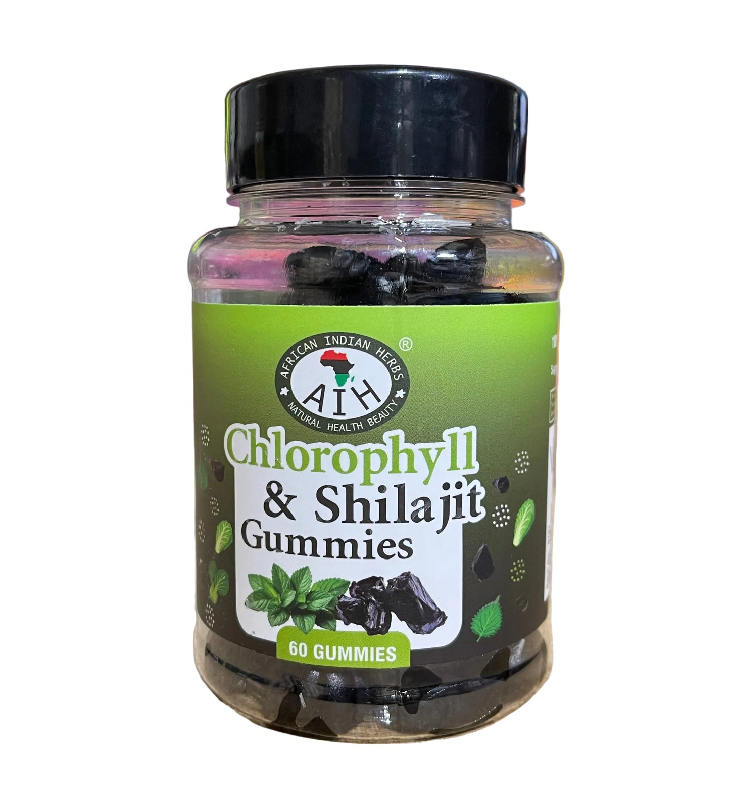 African Indian Herbs Chlorophyll & Shilajit Gummies 60ct Jar