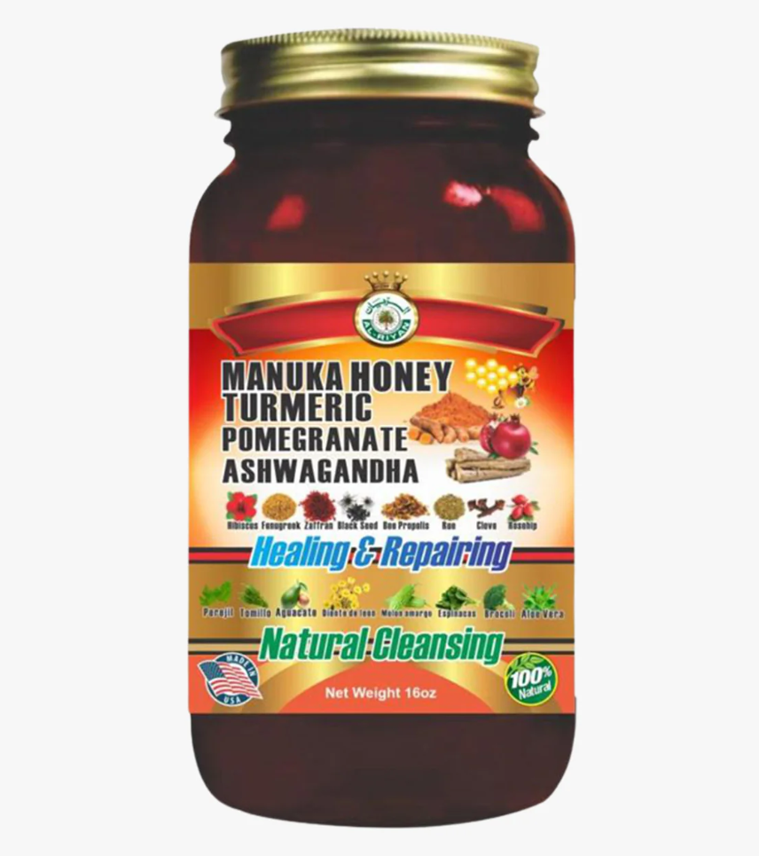 AL-RIYAN Manuka Honey Turmeric, Pomegranate, Ashwagandha 16oz