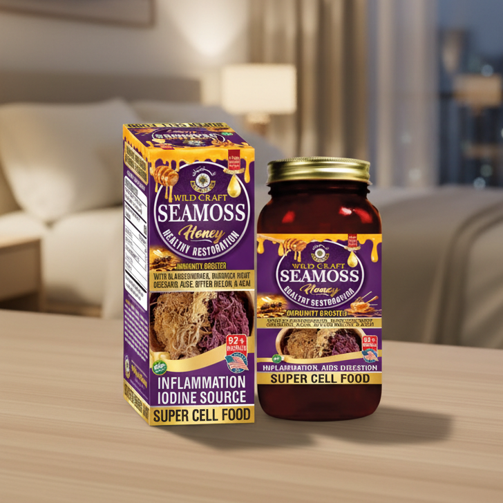 AL-RIYAN Wild Craft Sea Moss Honey Super Cell Food 16oz