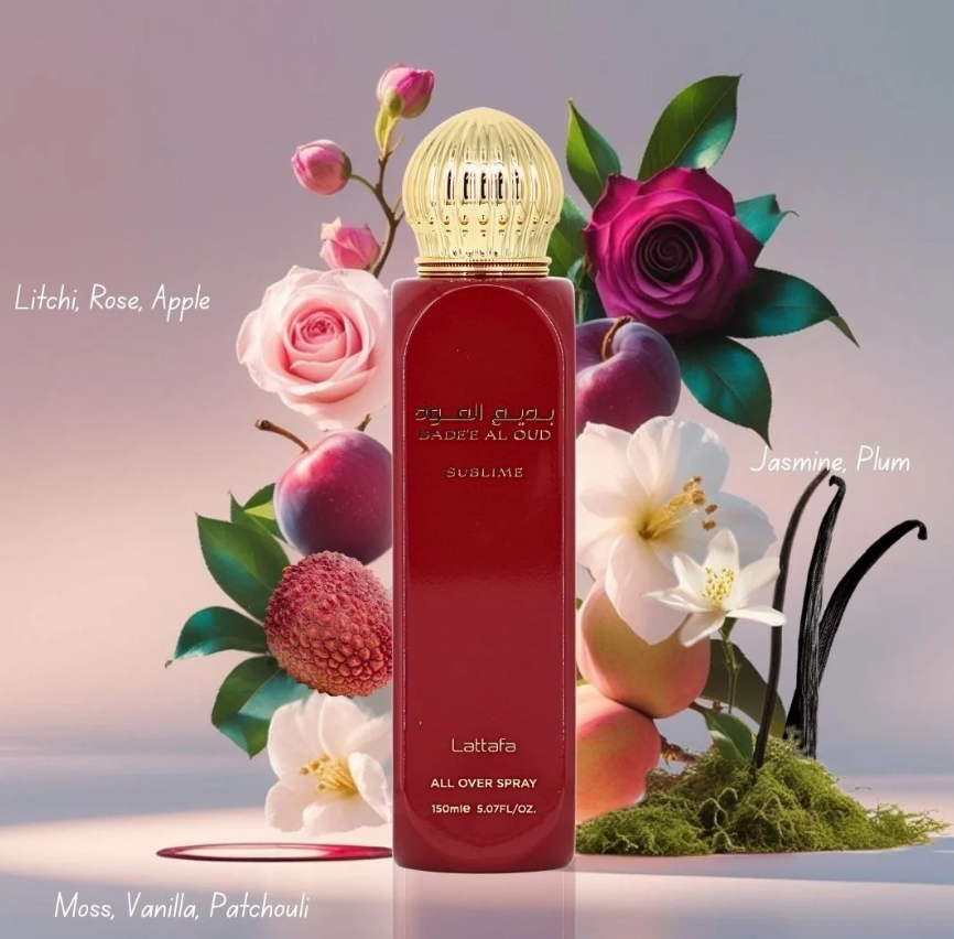 Lattafa All Over Spray Badee Al Oud Sublime 150ml Body Spray