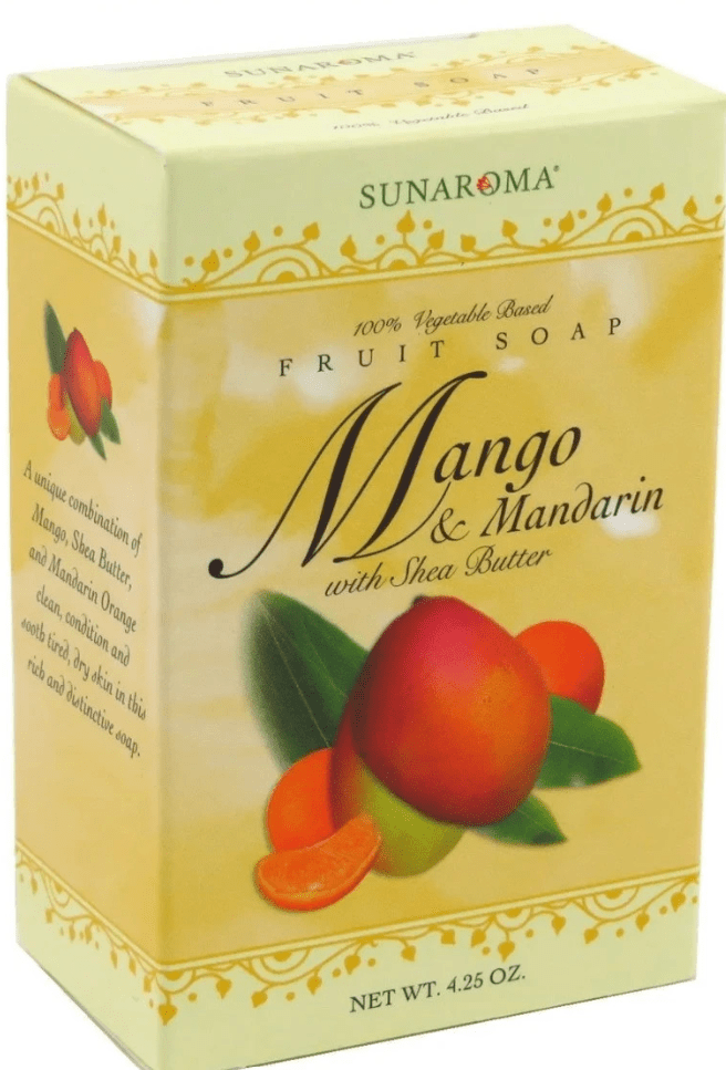 SUNAROMA MANGO & MANDARIN WITH SHEA BUTTER SOAP BARS 6CT - SmellsPlus
