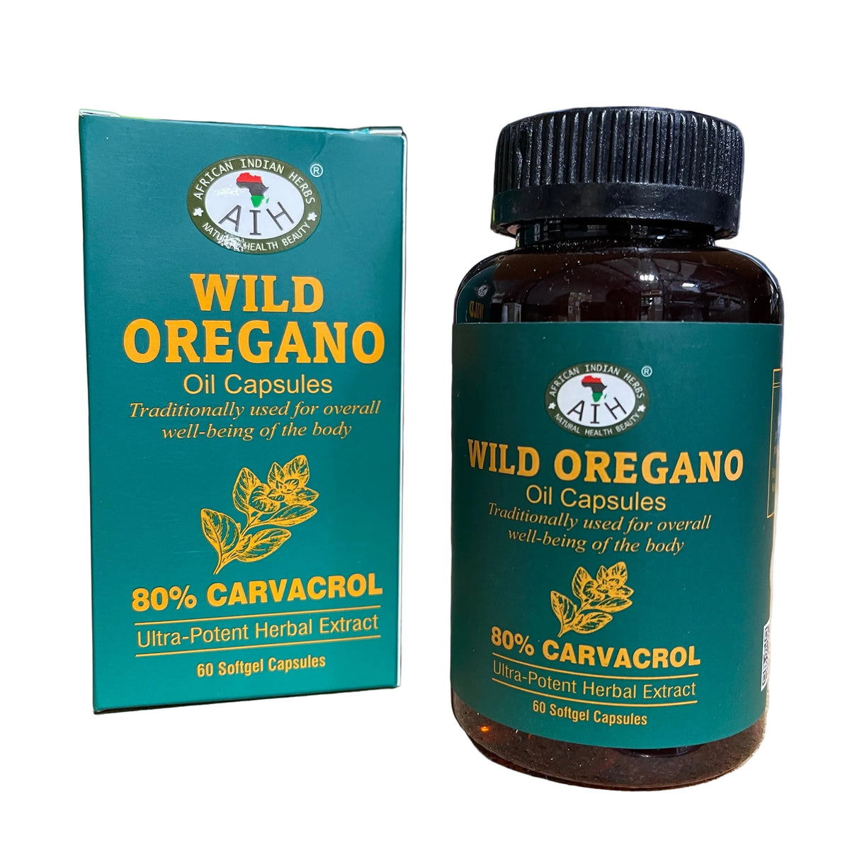 African Indian Herbs Wild Oregano Oil Gel Capsules 60ct Jar