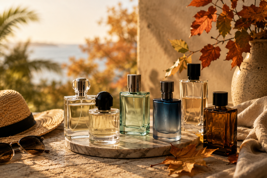 Autumn Sunlit Perfume Still Life