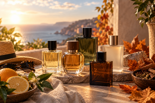 Golden Hour Coastal Fragrance Display