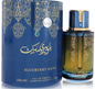 ARABIYAT PRESTIGE BLUEBERRY MUSK perfume bottle featuring a sleek, elegant design with branding & blueberry-inspired accents