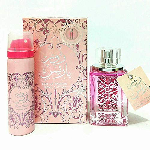 ARD AL ZAAFARAN ROSE PARIS Perfume 100ml + Body Spray 50ml