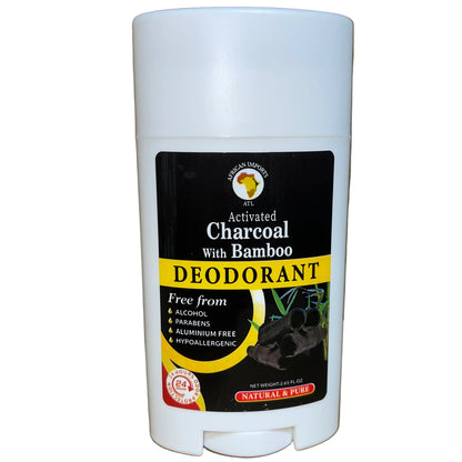 AFRICAN IMPORTS ATL NATURAL AND PURE DEODORANT 2.65oz | CHARCOAL WITH BAMBOO