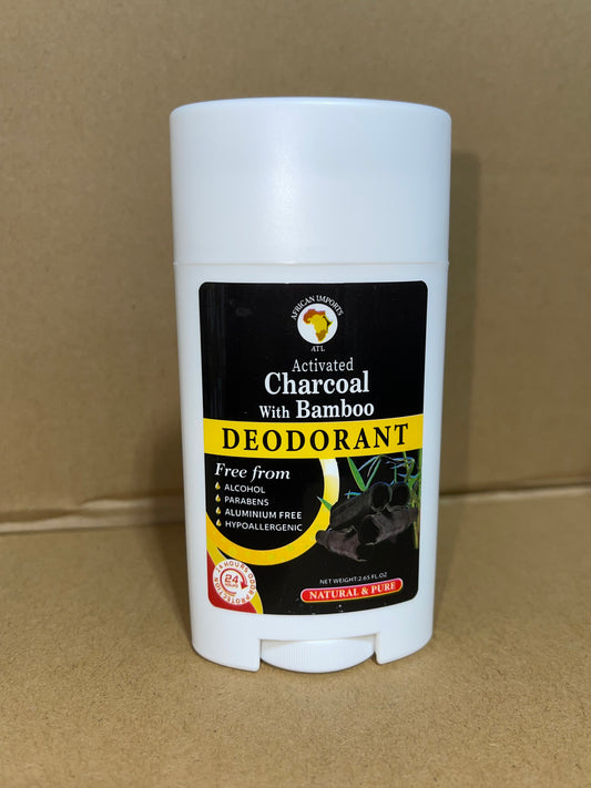 AFRICAN IMPORTS ATL NATURAL AND PURE DEODORANT 2.65oz | CHARCOAL WITH BAMBOO
