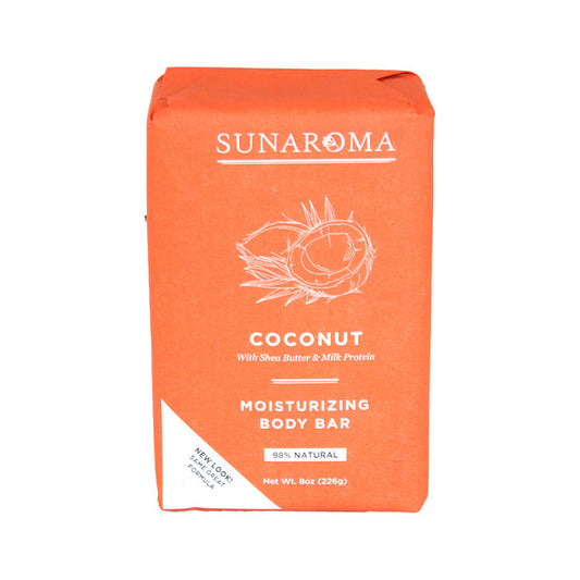 SUNAROMA GENTLE SOAP BAR 8oz 6ct COCONUT