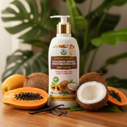 AL-RIYAN HERBAL BODY LOTION 16oz | COCONUT PAPAYA COCONUT MILK & VANILLA BEAN