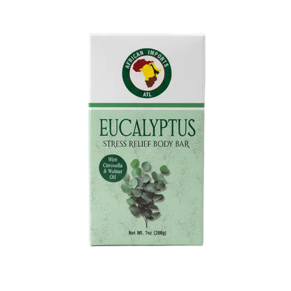 African Imports ATL EUCALYPTUS STRESS RELIEF BODY Soap Bar 1ct