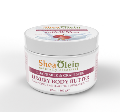 SHEA OLEIN LUXURY BODY BUTTER 12oz | GOATS MILK & GRAPE SEED