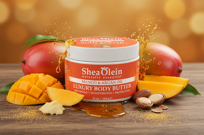 SHEA OLEIN LUXURY BODY BUTTER 12oz | MANGO & ARGAN OIL