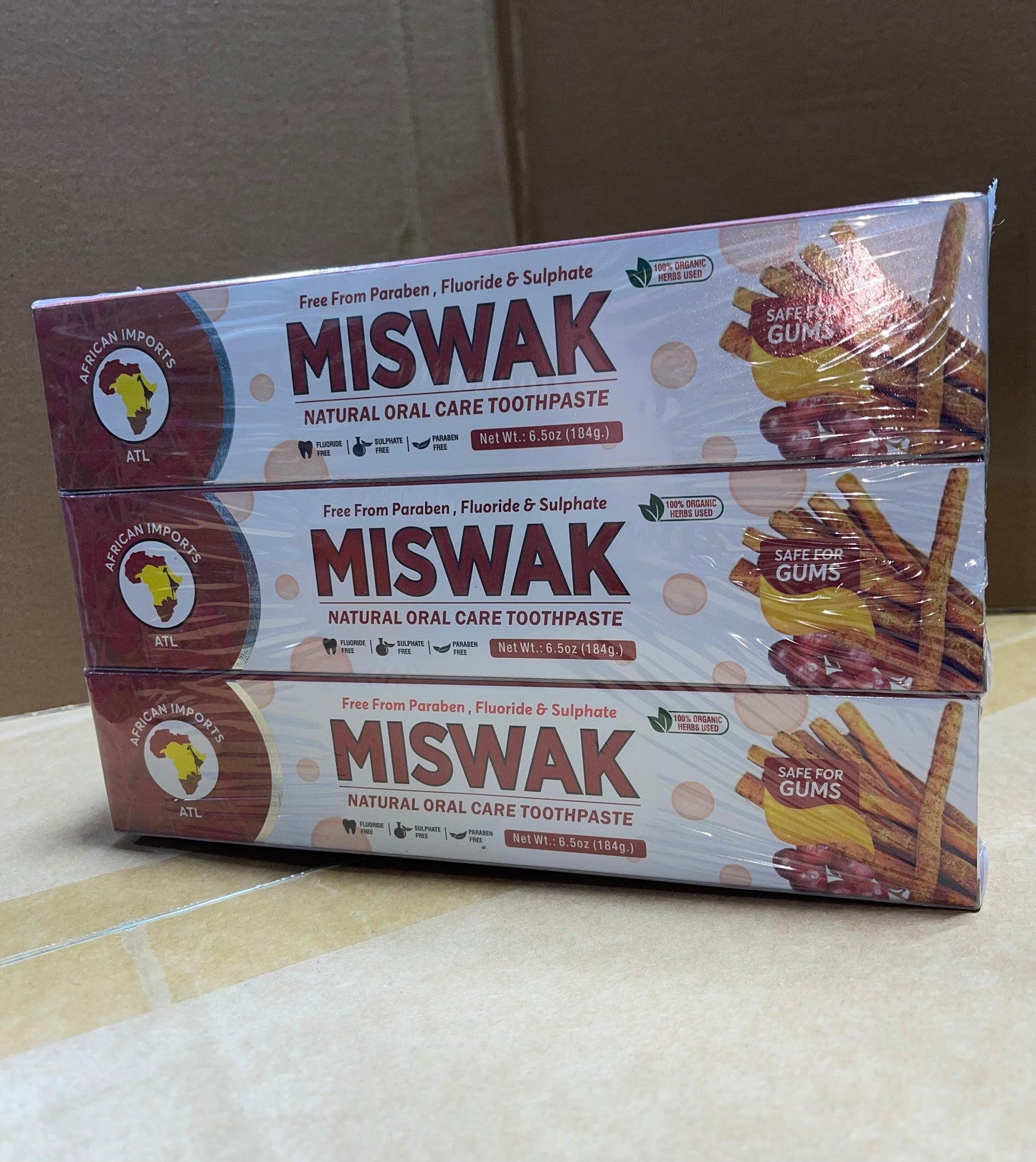 AFRICAN IMPORTS ATL TOOTHPASTE 6ct 6.5oz | Miswak