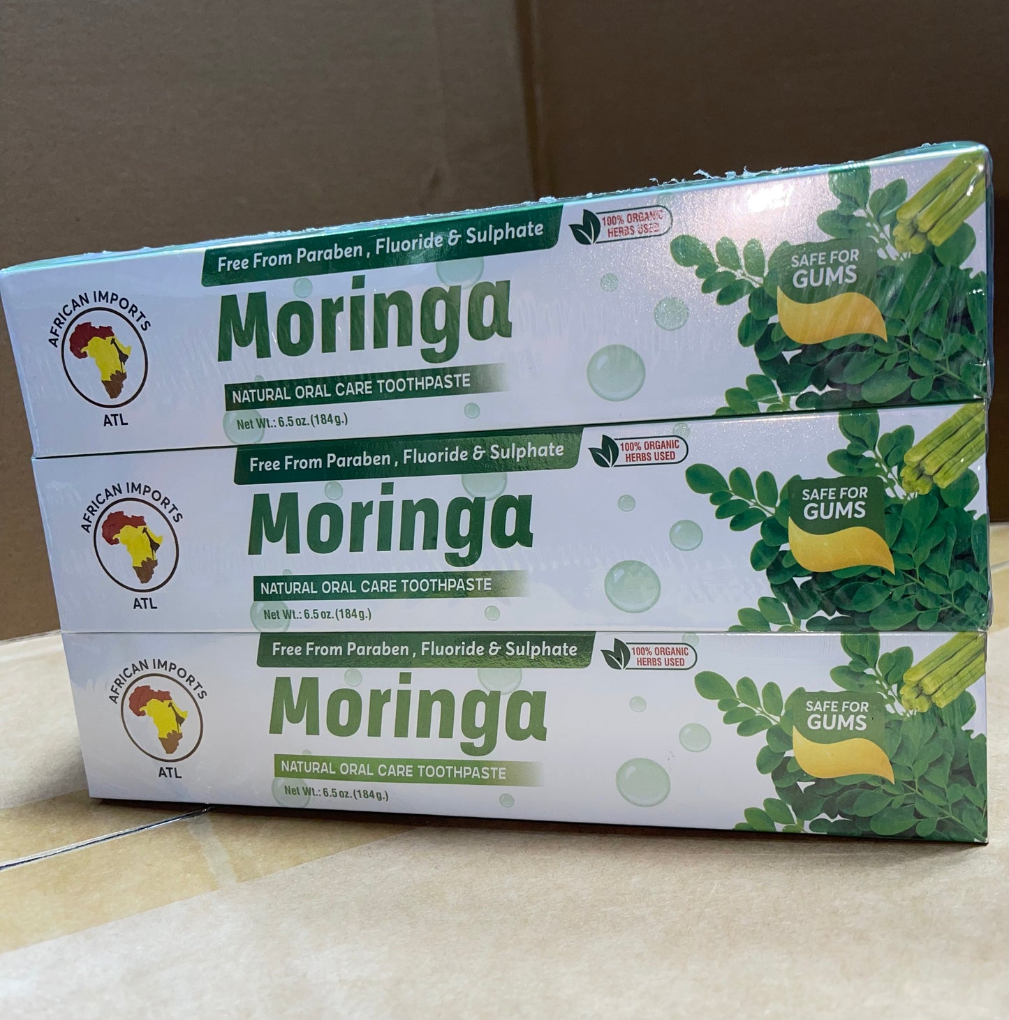 AFRICAN IMPORTS ATL TOOTHPASTE 6ct 6.5oz | Moringa