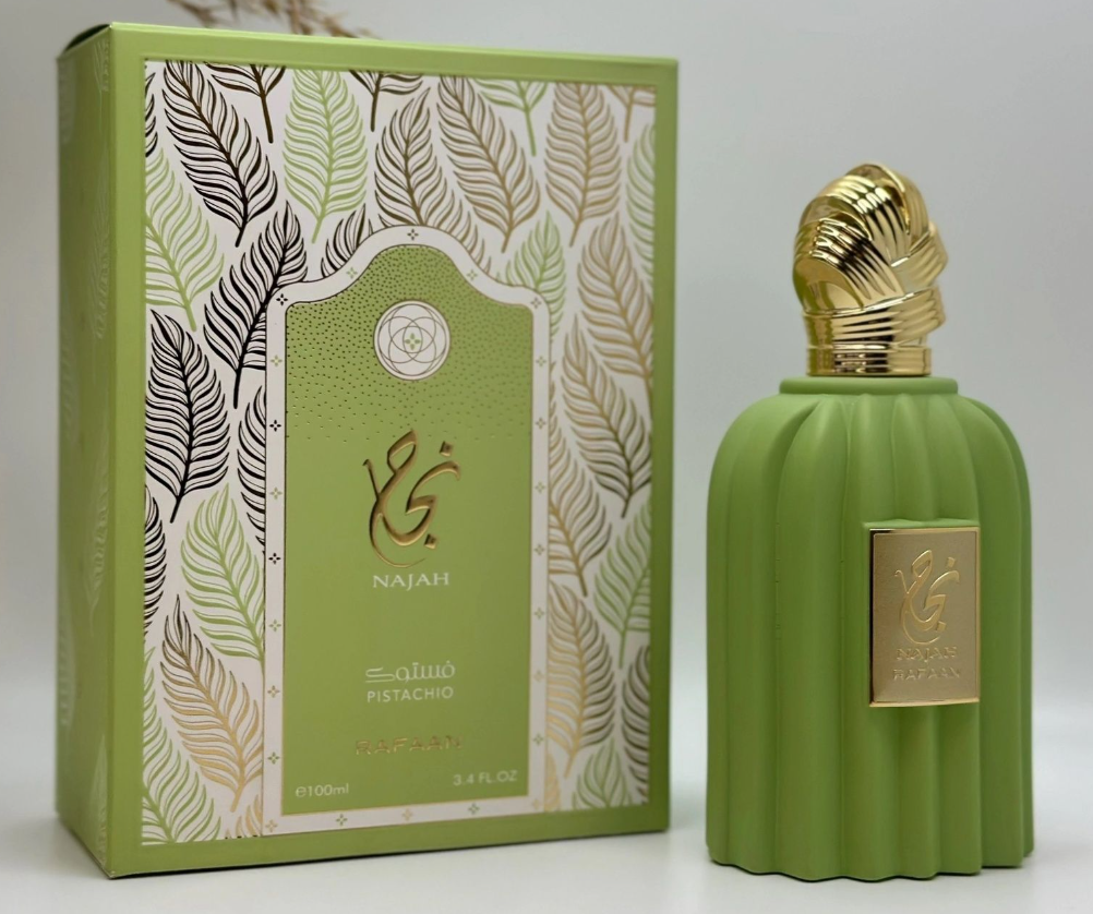 Rafaan Najah Eau de Parfum 100ml in a sleek, elegant bottle, designed for bold individuals who exude confidence and ambition