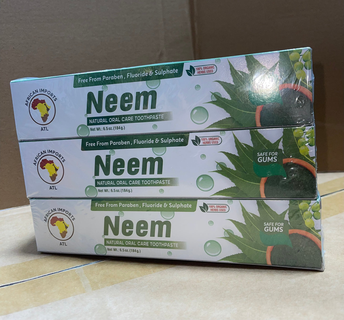 AFRICAN IMPORTS ATL TOOTHPASTE 6ct 6.5oz | Neem