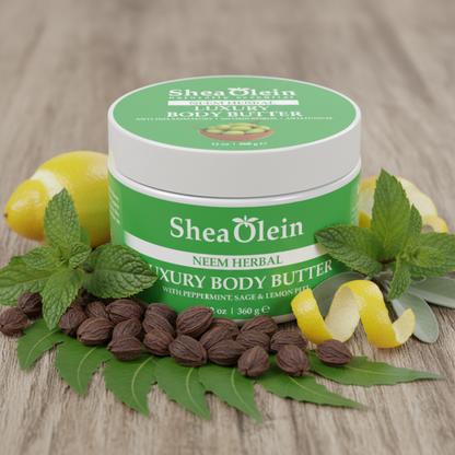 SHEA OLEIN LUXURY BODY BUTTER 12oz | NEEM HERBAL
