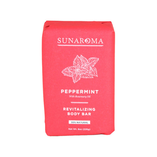 SUNAROMA GENTLE SOAP BAR 8oz 6ct PEPPERMINT