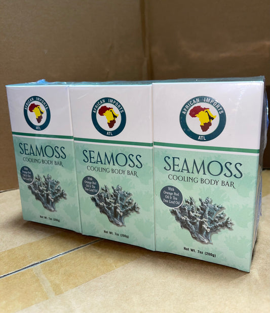 AFRICAN IMPORTS ATL SEA MOSS COOLING BODY SOAP BAR 6CT