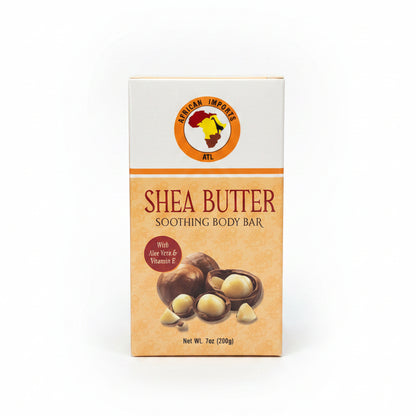 African Imports ATL SHEA BUTTER SOOTHING BODY Soap Bar 1ct