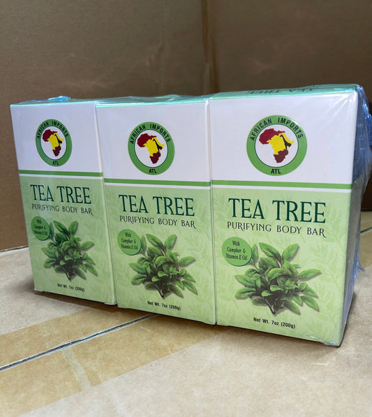 AFRICAN IMPORTS ATL TEA TREE PURIFYING BODY SOAP BAR 6CT