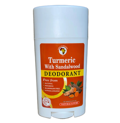 AFRICAN IMPORTS ATL NATURAL AND PURE DEODORANT 2.65oz | TURMERIC WITH SANDALWOOD