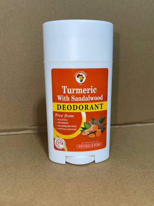 AFRICAN IMPORTS ATL NATURAL AND PURE DEODORANT 2.65oz | TURMERIC WITH SANDALWOOD