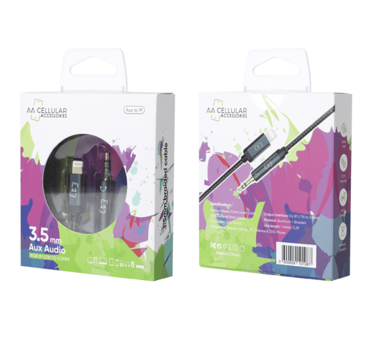 AA AUX 3.3FT CORD IP TO AUX 3.5MM - SmellsPlus