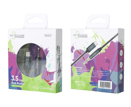 AA AUX 3.3FT CORD TYPE C TO AUX 3.5MM - SmellsPlus