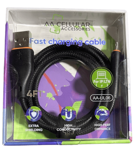 AA FAST CHARGING CABLE 4FT USB TO IP - SmellsPlus