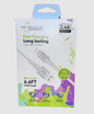 AA - UL06 - Fast Charging Long Lasting 6.6ft Cable 2.4A - WHITE - SmellsPlus
