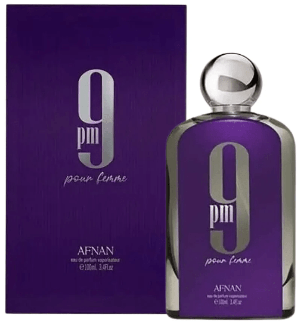 Afnan 9pm POUR FEMME 100ml perfume PURPLE - SmellsPlus
