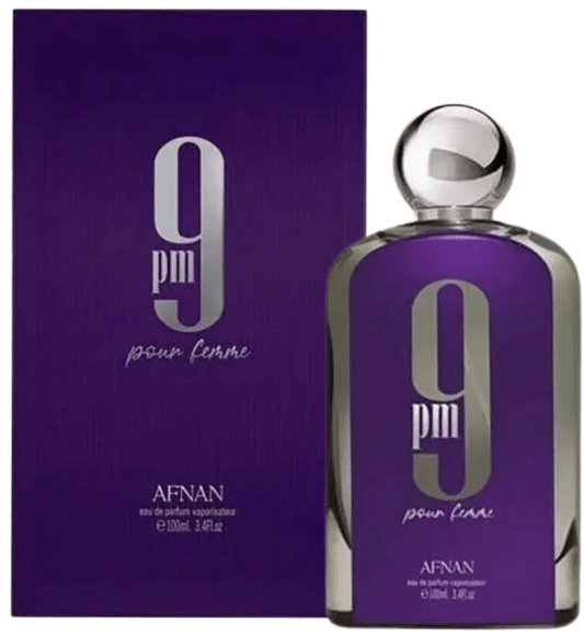 Afnan 9pm POUR FEMME 100ml perfume PURPLE - SmellsPlus