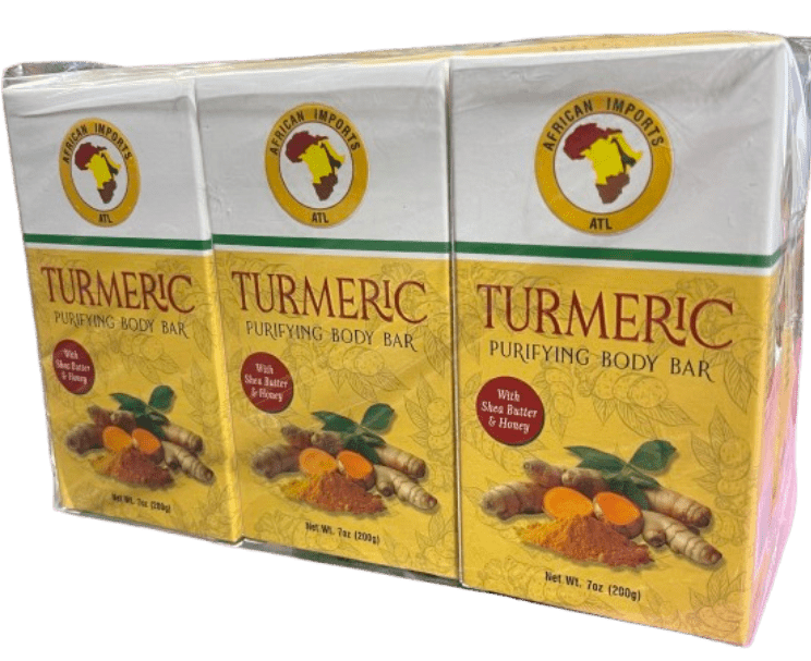 AFRICAN IMPORTS ATL TURMERIC SOAP BARS 6CT - SmellsPlus