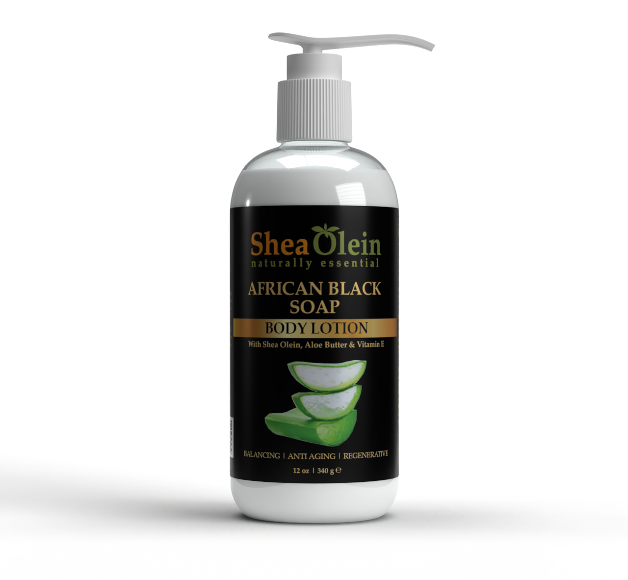 SHEA OLEIN BODY LOTION 12oz | AFRICAN BLACK SOAP