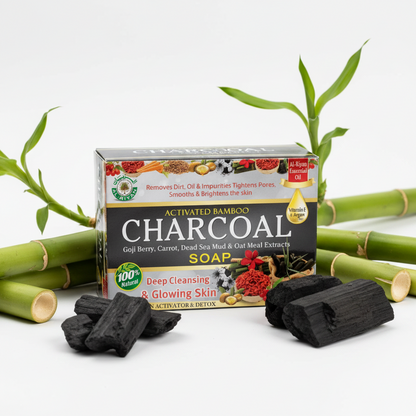 AL - RIYAN ACTIVATED BAMBOO CHARCOAL SOAP BARS 6CT - SmellsPlus