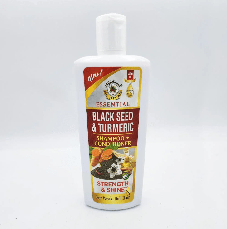 AL - RIYAN ESSENTIAL BLACK SEED & TURMERIC Shampoo + Conditioner 13oz - SmellsPlus