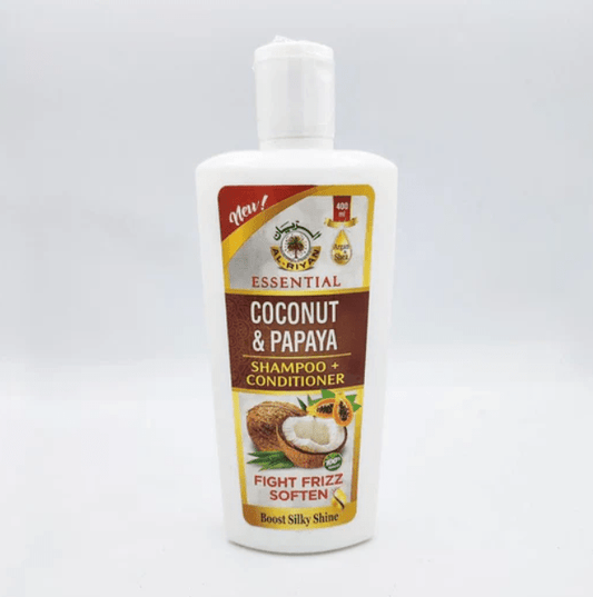 AL - RIYAN Organic Essential COCONUT & PAPAYA Shampoo + Conditioner 13oz - SmellsPlus