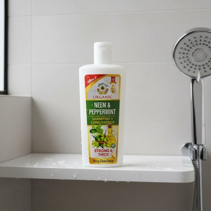 AL - RIYAN Organic NEEM & PEPPERMINT Shampoo + Conditioner 13oz - SmellsPlus