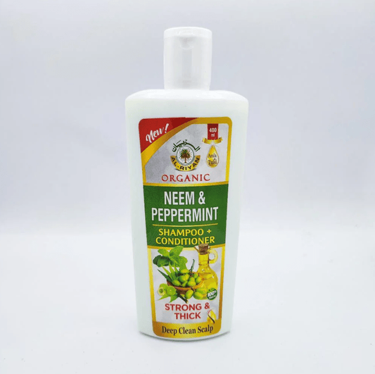 AL - RIYAN Organic NEEM & PEPPERMINT Shampoo + Conditioner 13oz - SmellsPlus