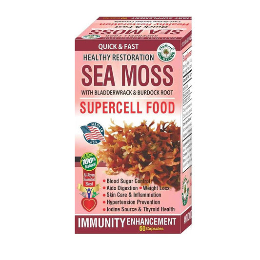 AL - RIYAN Sea Moss Supercell Food Supplement 60ct Capsules - SmellsPlus